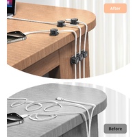 CHOETECH MCC001-BK 6 Pack Professional grade Magnetic Lock Cord Holder Clips Black thumbnail