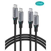 CHOETECH MIX00073 (XCC-1002 x2) 100W USB-C Braided Fast Charging Cable 1.8M 2 Pack thumbnail