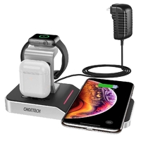 CHOETECH T316 4-in-1 Wireless Charging Station for iPhone/Apple Watch/iPod and all Qi Wireless Cell phones thumbnail