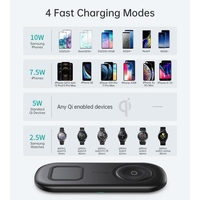 Choetech T570-S 2-in-1 Wireless Charger, 10W Max Wireless Charging Pad with Adapter for Galaxy Watch thumbnail