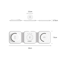 CHOETECH T588-F-WH 3-in-1 Foldable Fast Wireless Charger for Phone/Watch/Earphone thumbnail