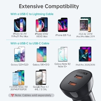 CHOETECH TC0008-BK Dual USB-C 36W Car Charger Adapter Black thumbnail
