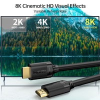 CHOETECH XHH-TP20 8K HDMI 2.1 Cable 8K@60Hz 48Gbps 2M Braided Cable - Black thumbnail