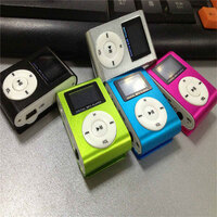 Mini Clip 16G MP3 Music Player With USB Cable & Earphone Silver thumbnail