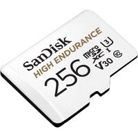 SANDISK HIGH ENDURANCE MICROSDHC CARD SQQNR 256G UHS-I C10 U3 V30 100MB/S R 40MB/S W SD ADAPTOR SDSQQNR-256G-GN6IA thumbnail