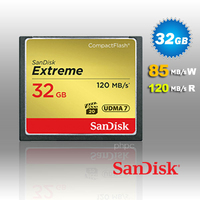 SanDisk 32GB Extreme CompactFlash Card with (write) 85MB/s and (Read)120MB/s - SDCFXSB-032G thumbnail