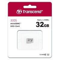 TRANSCEND TS32GUSD300S 32GB UHS-I U1 microSD w/o Adapter  (microSDHC I, C10, U1) thumbnail
