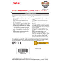 SanDisk 256GB Extreme PRO USB 3.2 Solid State Flash Drive (SDCZ880-256G) thumbnail