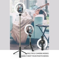 TEQ Q07 Bluetooth Ring Light Selfie Stick  + Tripod stand thumbnail