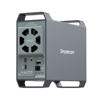 Simplecom SE482 SuperSpeed USB Dual Bay 3.5" SATA Hard Drive RAID Enclosure USB-C RAID 0/1, JBOD thumbnail