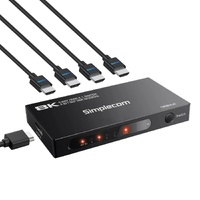 Simplecom CM324v2 4-Port HDMI 2.1 Switch with Remote 4 IN 1 OUT Splitter HDCP 2.3 8K@60Hz thumbnail