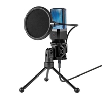 Simplecom UM650 USB Cardioid Condenser Microphone Gaming RGB Lights with Tripod & Pop Filter thumbnail