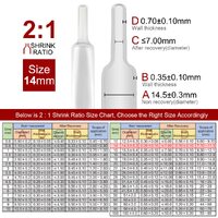 2m Polyolefin Shrink Tube 9/16" (14mm) 2:1 Ratio Heat Shrink Tubing Sleeving Wrap Shrinking thumbnail