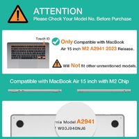 15 inch Air 2023 MacBook Air Matte Case  A2941 M2 Chip Hard Shell Case Keyboard Cover Green thumbnail