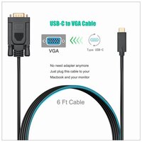 1.8M Type C USB-C Thunderbolt 3 to VGA Cable Male to Male Converter for MacBook thumbnail