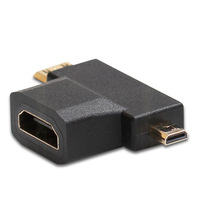 2in1 Mini HDMI Micro HDMI Male to HDMI Female Adapter Converter 1080P thumbnail