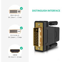 DVI-D 24+1 Male to HDMI Female Adapter Converter Gold Plated Support 1080P thumbnail