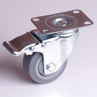 4x 3 inch Heavy Duty Swivel Brake Locking Caster Castor Wheels Casters 2x swivel 2x fixed for Cart Furniture Workbench thumbnail