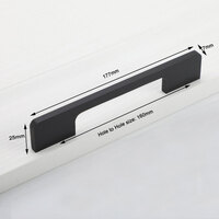 Slim Design Kitchen Cabinet Handles Drawer Bar Handle Pull Black 160MM thumbnail