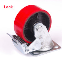 5 inch Industrial 500KG Caster Wheels Swivel with Brake Locking Casters Castor Wheels Cart Furniture Workbench thumbnail