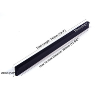 Solid Zinc Furniture Kitchen Bathroom Cabinet Handles Drawer Bar Handle Pull Knob Black 320mm thumbnail