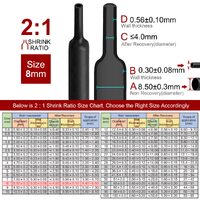 2m Polyolefin Shrink Tube 5/16" (8mm) 2:1 Ratio Heat Shrink Tubing Sleeving Wrap Shrinking thumbnail