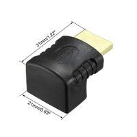 Left Angle 90 Degree HDMI Male to Female Plug Play Connector Adapter joiner thumbnail