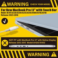 Suitable for  MacBook Pro 13 Inch Case 2016-2023 M1 M2 A2338 A2289 A2251 A2159 Hard Shell Case Keyboard Cover thumbnail