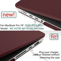 Suitable for  MacBook Pro 16 inch Case 2023 2022 2021 M2 A2780 A2485 M1 Pro/Max Hard Shell Case Keyboard Cover Wine Red thumbnail