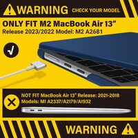 Suitable for  2023 2022 MacBook Air 13 inch case M2 Model A2681 Hard Shell Case Keyboard Cover Blue thumbnail