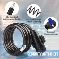 1.2m 2 Keys Bicycle Lock Bike Cable Locks Motorcycle Lock  Mounting Bracket Scooter Lock thumbnail