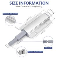 2x Magnetic Push Latches for Cabinets Push to Open Kitchen Hardware for Drawer Cupboard Wardrobe Closet thumbnail