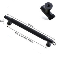 Black Furniture Door Kitchen Cabinet Handle Handles Pull Pulls Cupboard 160mm thumbnail