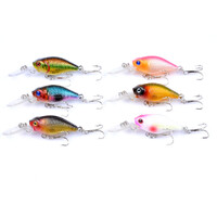 6x 6cm Popper Crank Bait Fishing Lure Lures Surface Tackle Saltwater thumbnail