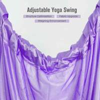 Purple Fitness Yoga Strap Band Waist Trainer Leg Door Swing Adjustable Ballet Dancer thumbnail