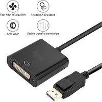 DP Display Port DisplayPort Male To DVI Female 24+5 Pin Converter Adapter Cable thumbnail