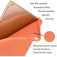 IPad 10.2 2019 7th Pencil Holder Slim Smart TPU Soft Case Orange thumbnail
