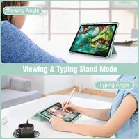 iPad 10th Case 10.9 Inch 2022 with Pencil Holder, Smart iPad Clear Case with Soft TPU Auto Wake Sleep Green thumbnail