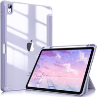 iPad 10th Case 10.9 Inch 2022 with Pencil Holder, Smart iPad Clear Case with Soft TPU Auto Wake Sleep Lavender thumbnail