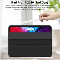 iPad Pro 11 Inch 2020 Soft Tpu Smart Premium Case Auto Sleep Wake Stand Cover Pencil holder Black thumbnail