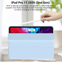 iPad Pro 11 Inch 2020 Soft Tpu Smart Premium Case Auto Sleep Wake Stand Cover Pencil holder ice blue thumbnail