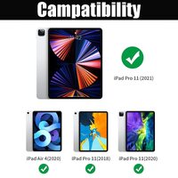 iPad Pro 11 Inch 2020-2022 Soft Tpu Smart Premium Case Auto Sleep Wake Stand Clear Cover Pencil holder Black thumbnail