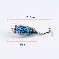 4x Popper Poppers 5cm Fishing Lure Lures Surface Tackle Fresh Saltwater thumbnail
