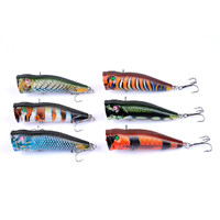 6X 7cm Popper Poppers Fishing Lure Lures Surface Tackle Fresh Saltwater thumbnail
