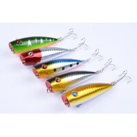5X 7cm Popper Poppers Fishing Lure Lures Surface Tackle Fresh Saltwater thumbnail
