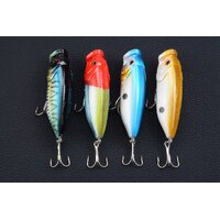 4X 8cm Popper Poppers Fishing Lure Lures Surface Tackle Fresh Saltwater thumbnail