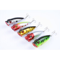 5X 6.5cm Popper Poppers Fishing Lure Lures Surface Tackle Fresh Saltwater thumbnail