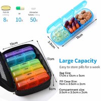 Weekly Pill Organizer 3 Times a Day Pill Box Daily Pill Case Vitamin, Medicine Case thumbnail