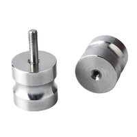 Shower Glass Door Knob Bathroom Round Back-to-Back Handle SUS304 Brushed Nickel thumbnail