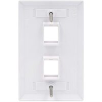 2 Port QuickPort outlet Wall Plate face plate, two Gang White thumbnail